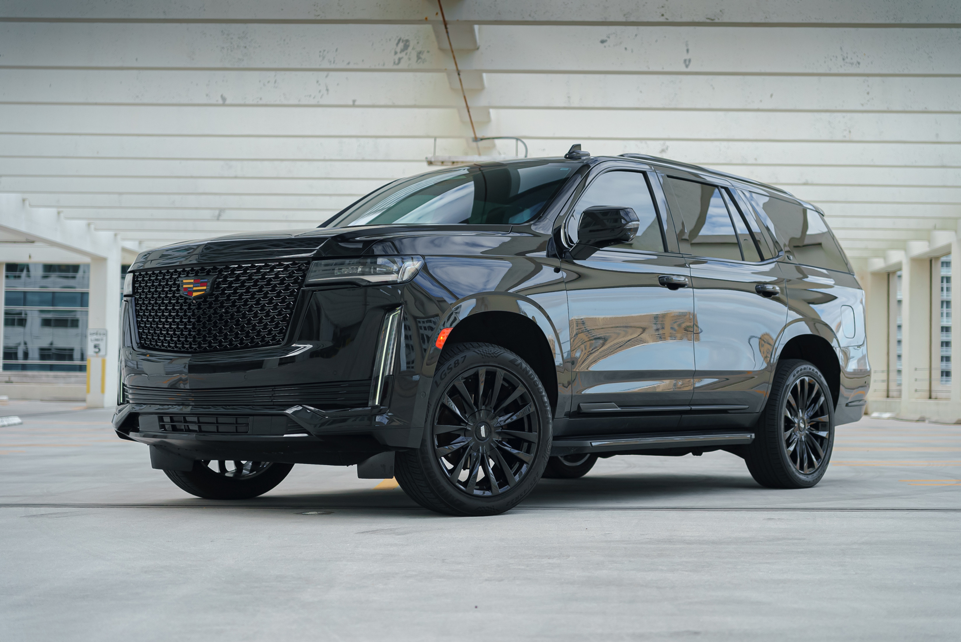 Cadillac Escalade Black 2021 for rent in Miami — exterior photo