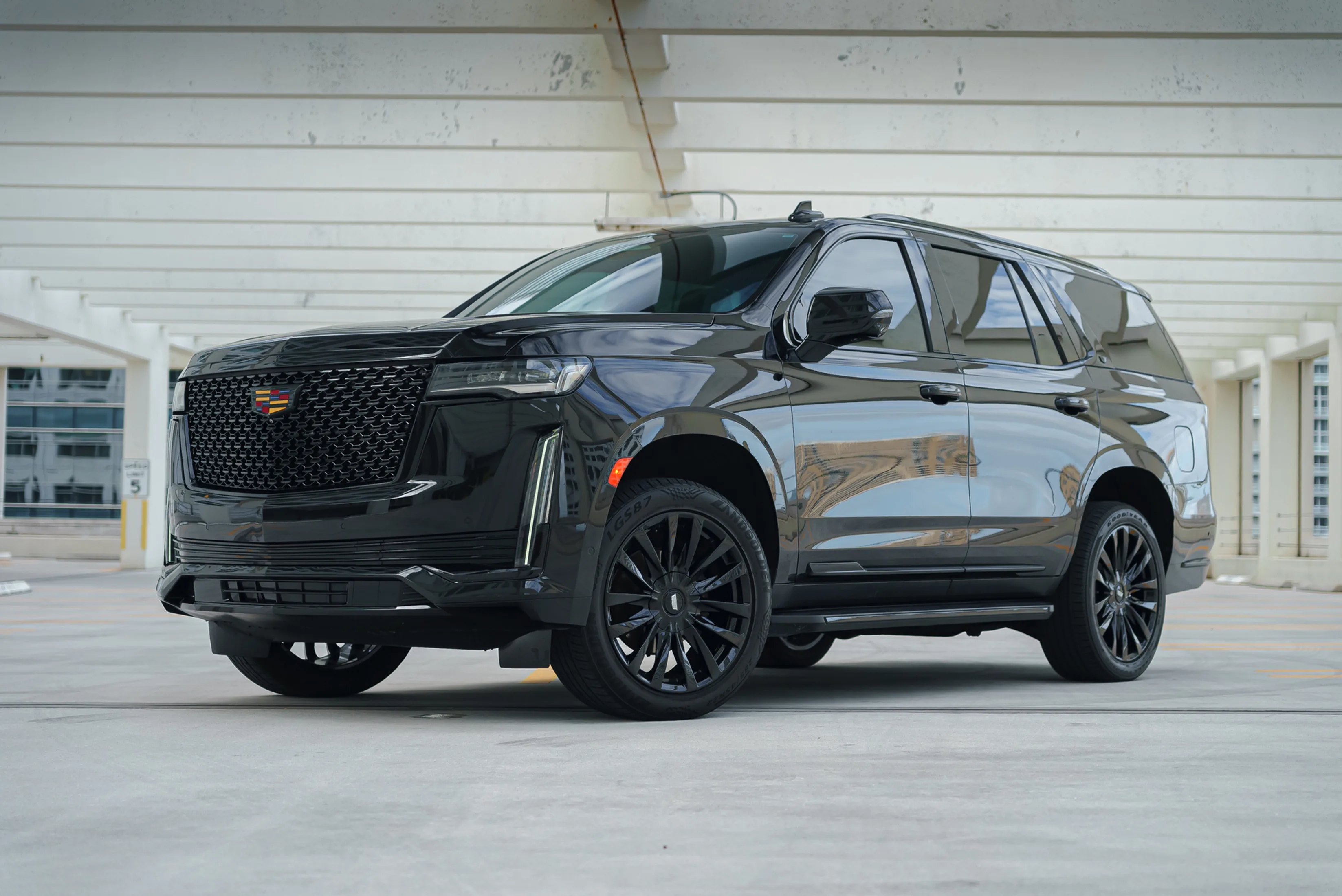Cadillac Escalade Black 2021 for rent in Miami — exterior photo