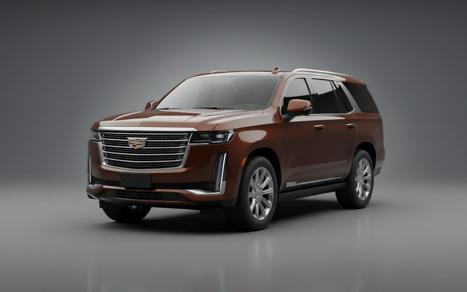 Cadillac Escalade Brown 2024 for rent in Miami — exterior front view