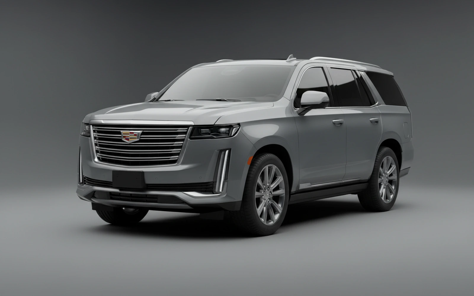Cadillac Escalade Grey 2024 for rent in Miami — exterior front view