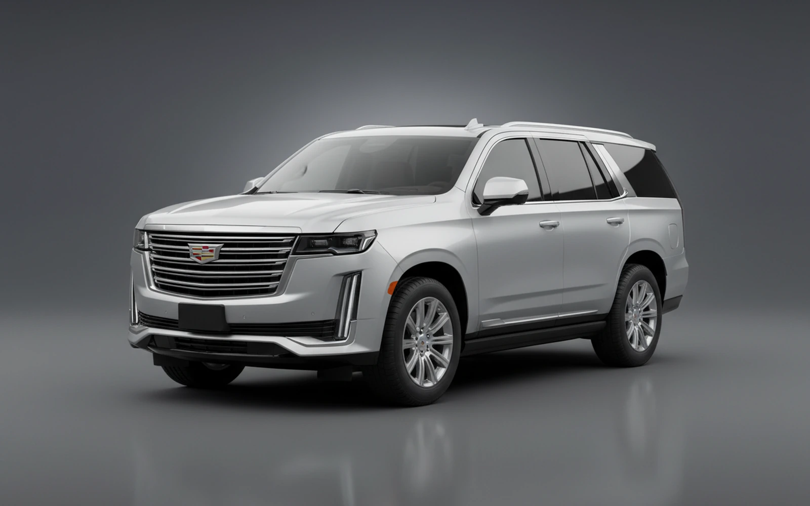 Cadillac Escalade Plata 2025 for rent in Miami — exterior front view