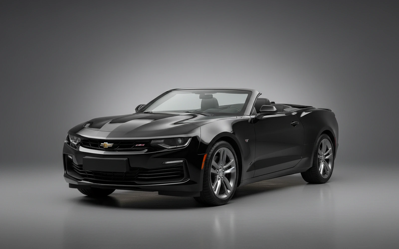 Chevrolet Camaro Convertible Black 2025 for rent in Miami — exterior front view