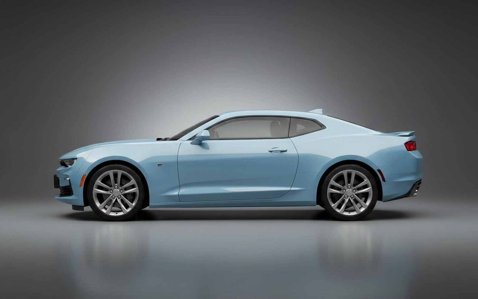 Chevrolet Camaro Light-blue 2022 — exterior rear view