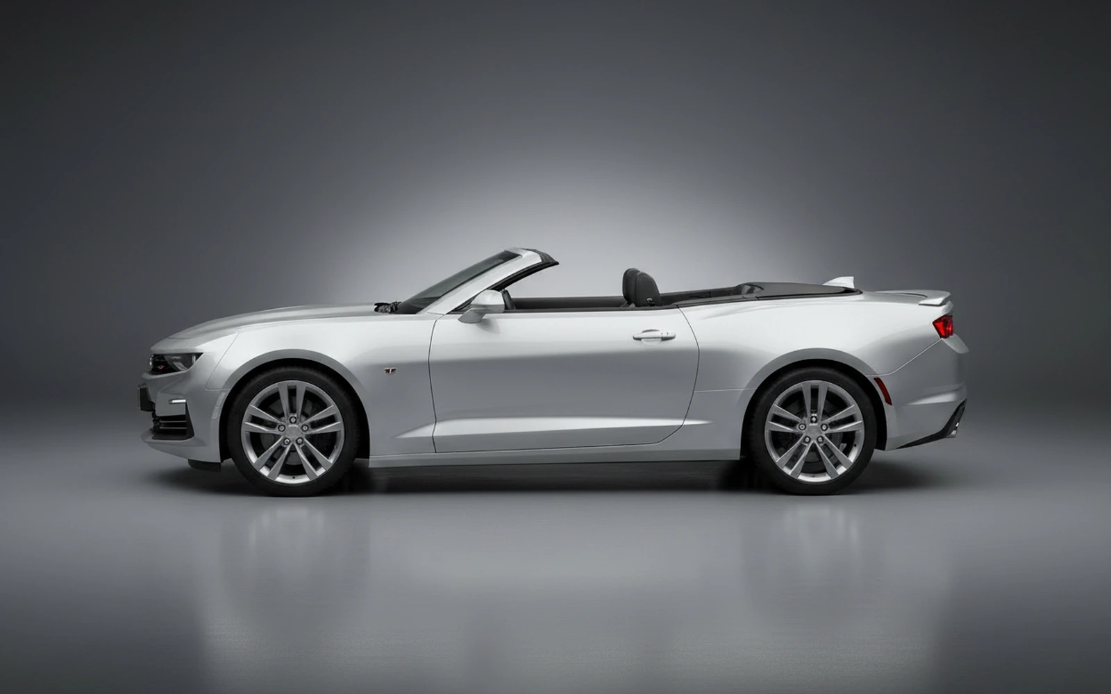 Chevrolet Camaro Convertible Silver 2025 — exterior rear view
