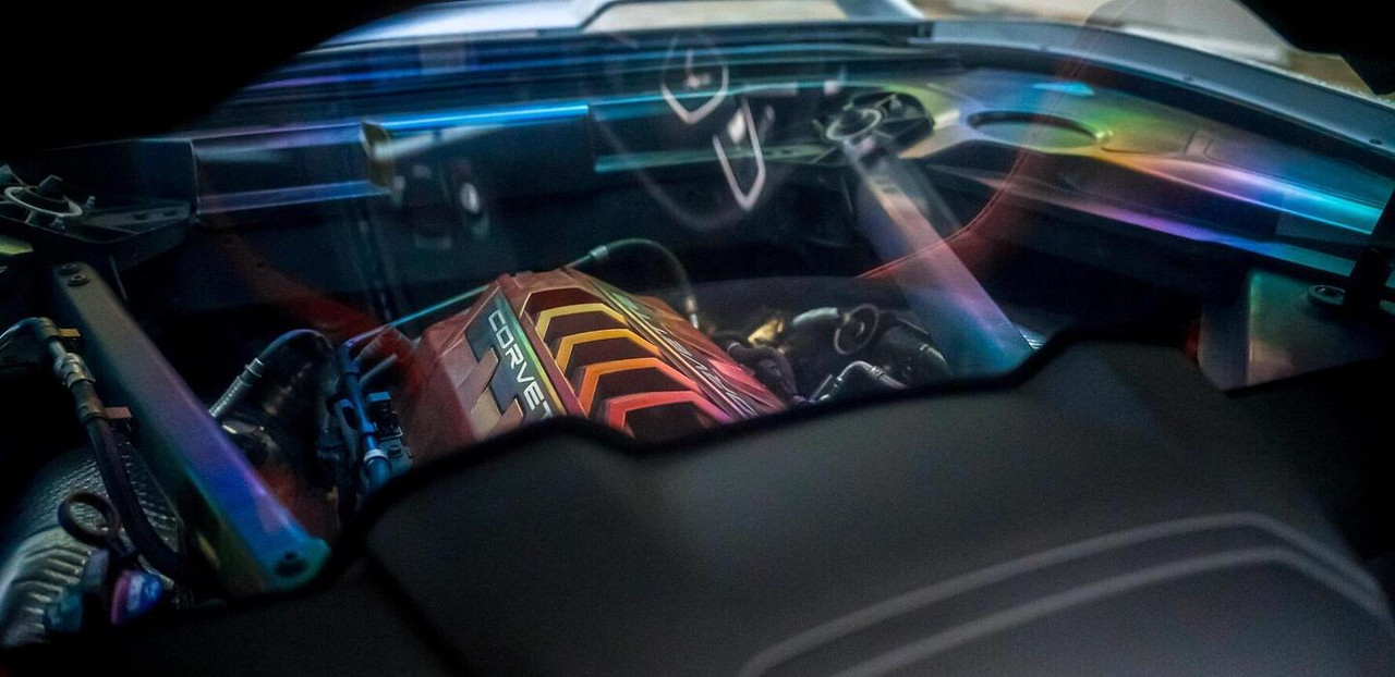 Chevrolet Corvette Stingray Black 2023 — exterior rear view