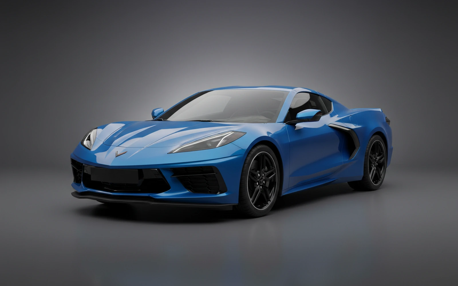 Chevrolet Corvette Z06 Blue 2022 for rent in Miami — exterior front view