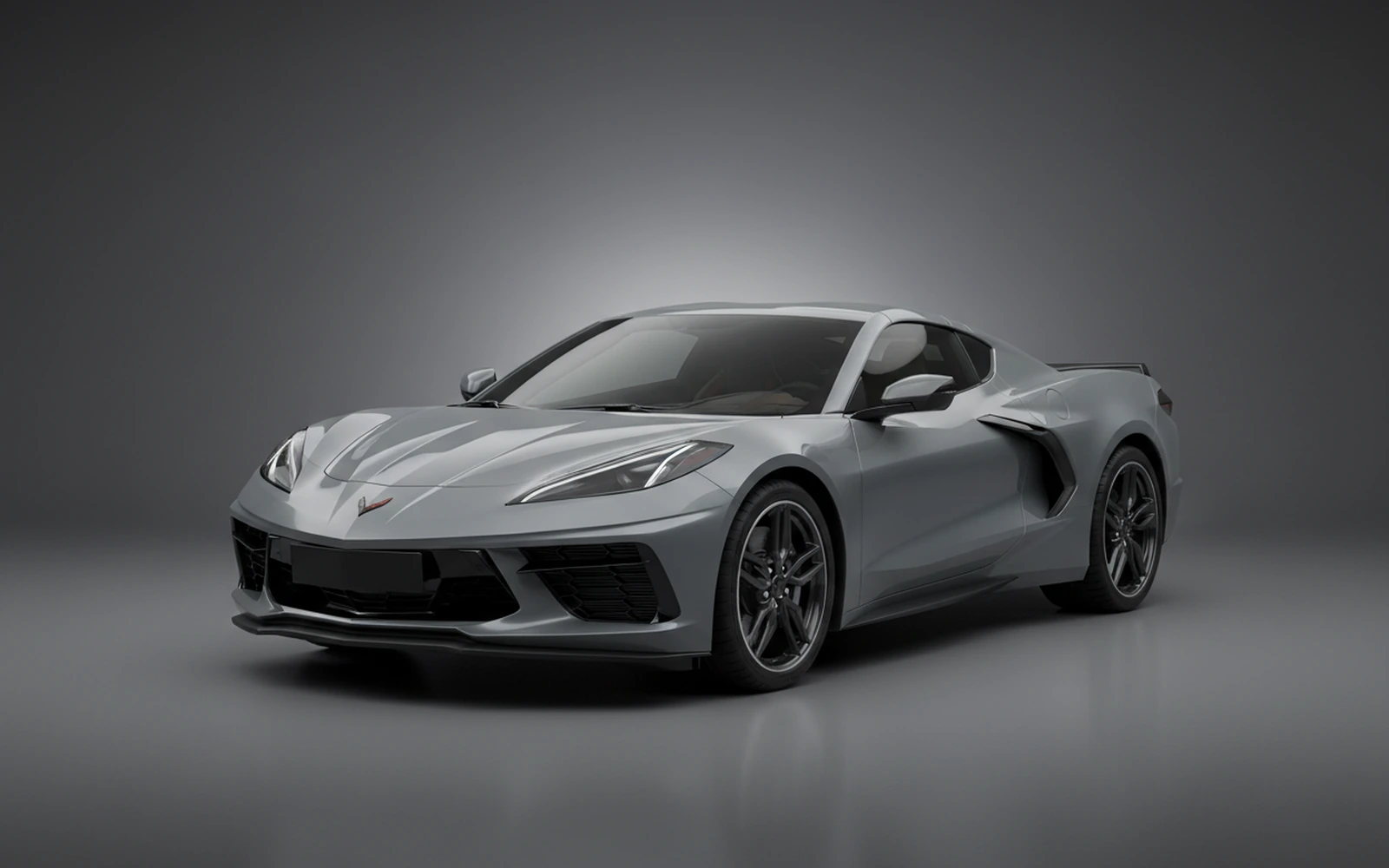 Chevrolet Corvette Z06 Gris 2022 for rent in Miami — exterior front view