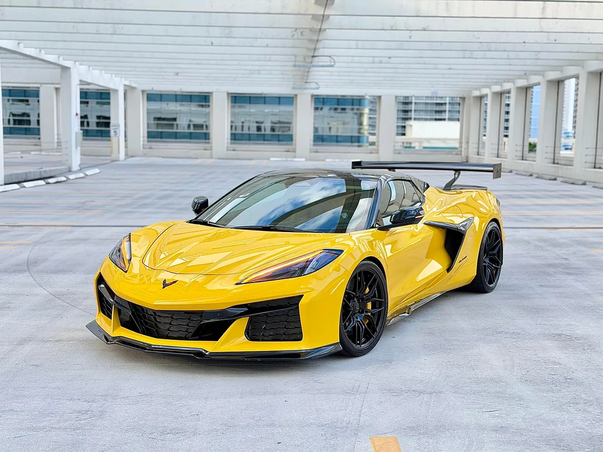 Chevrolet Corvette Z06 Yellow for rent in Miami — exterior photo