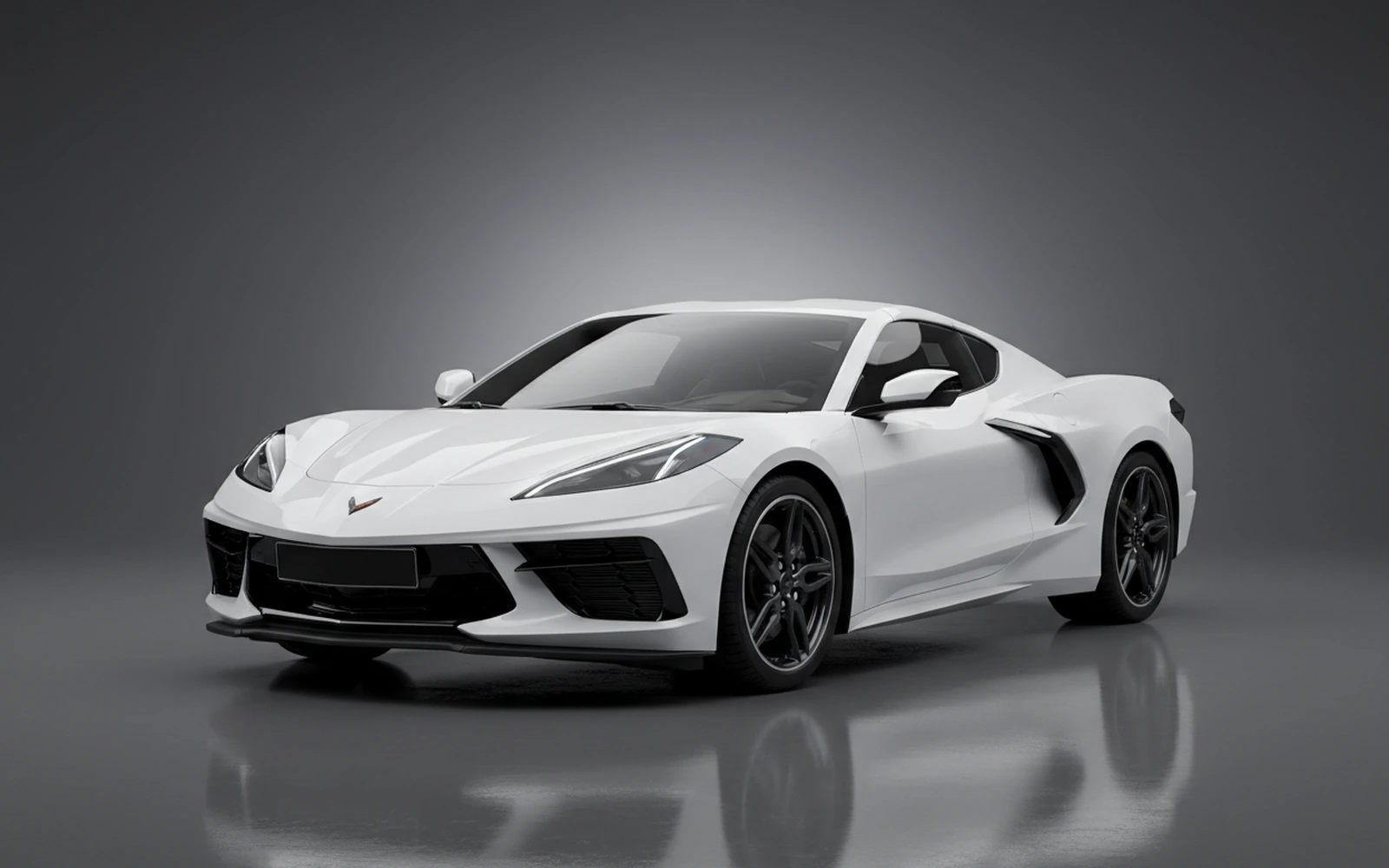 Chevrolet Corvette C8 White 2021 for rent in Miami — exterior photo