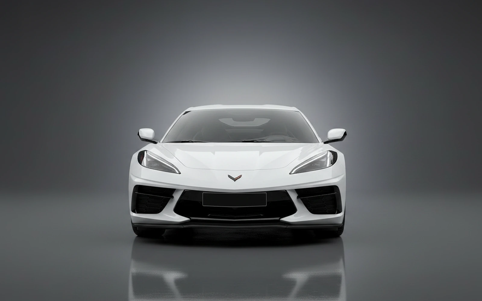 Chevrolet Corvette C8 White 2021 — exterior side view