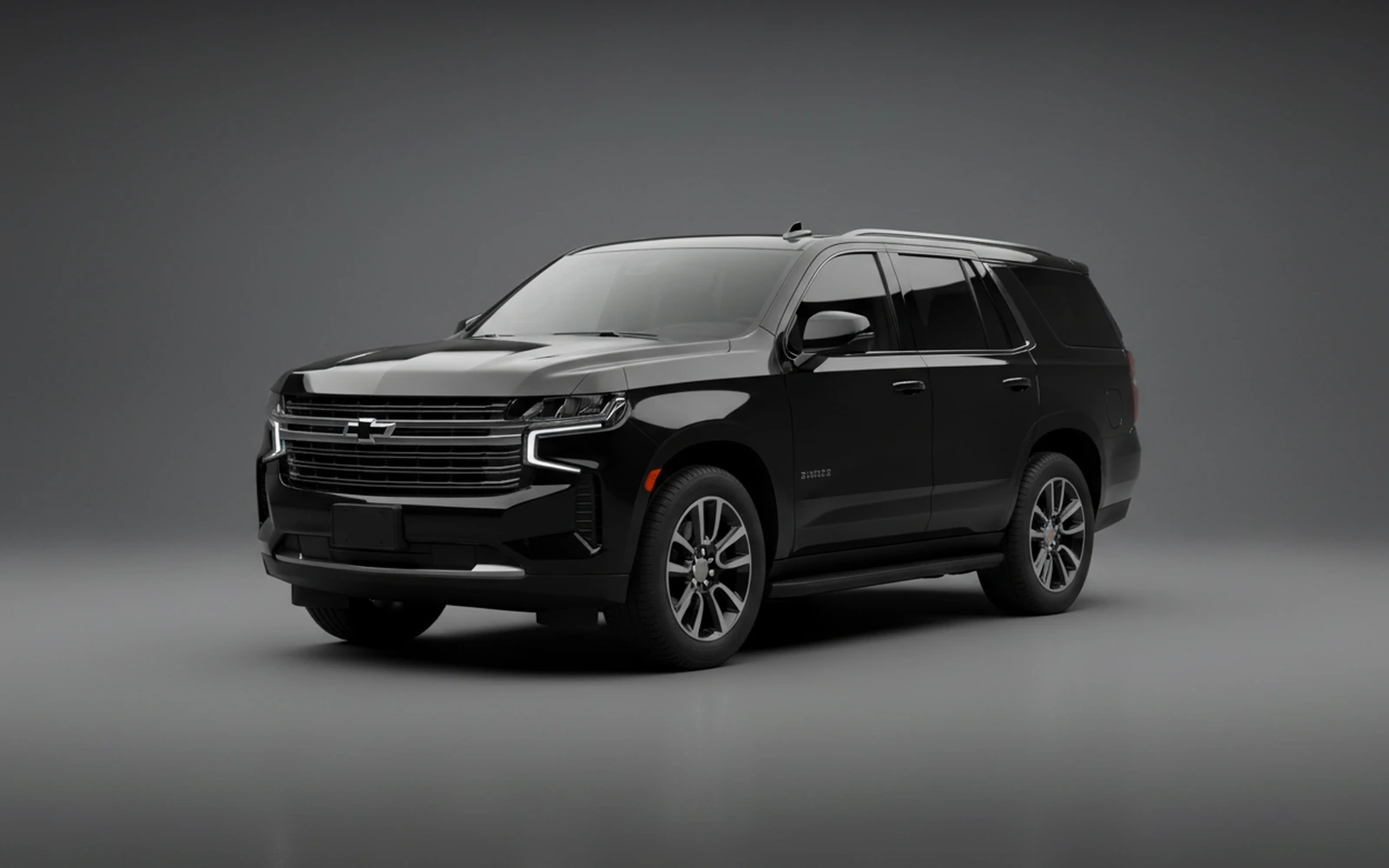 Chevrolet Tahoe Black 2024 for rent in Miami — exterior front view