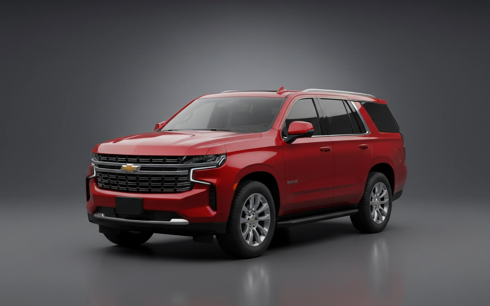 Chevrolet Tahoe Red 2024 for rent in Miami — exterior front view