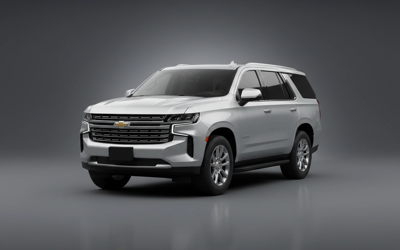 Chevrolet Tahoe Silver 2024 for rent in Miami — exterior front view