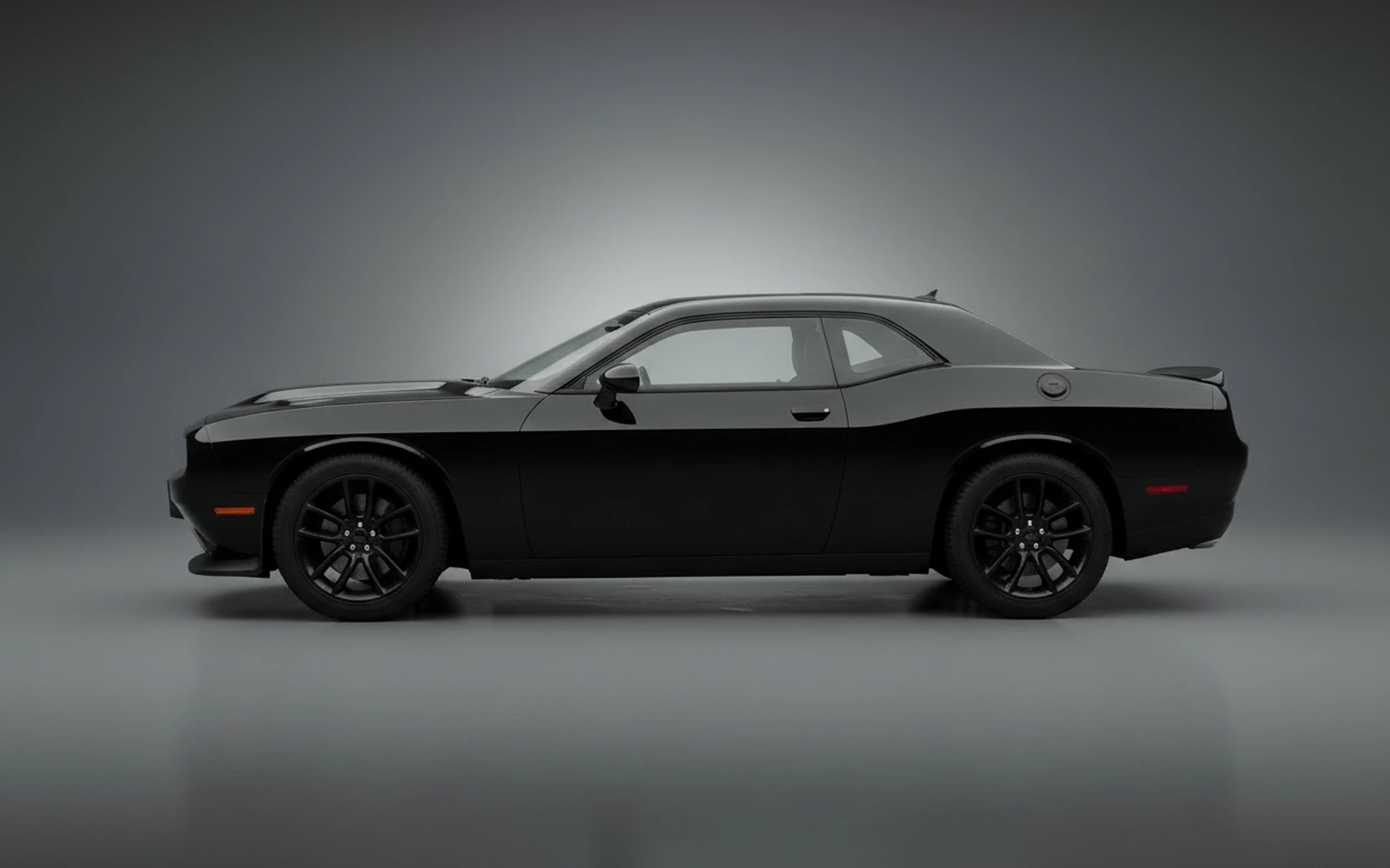 Dodge Challenger Black 2022 — exterior rear view
