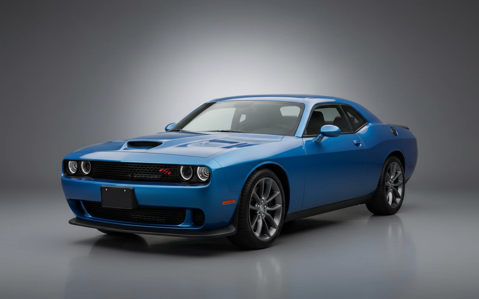 Dodge Challenger Blue 2022 for rent in Miami — exterior photo