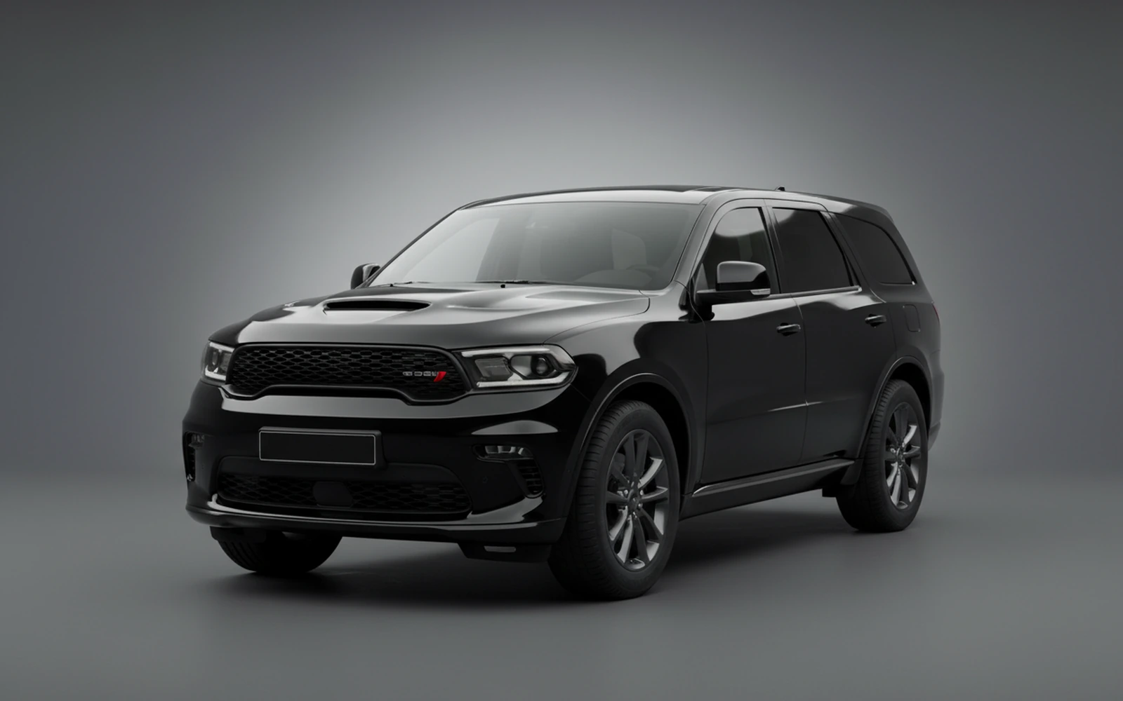 Dodge Durango Black 2023 for rent in Miami — exterior front view
