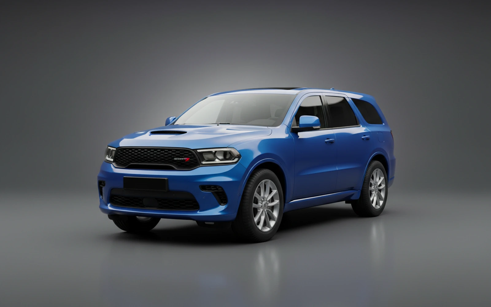 Dodge Durango Blue 2023 for rent in Miami — exterior front view