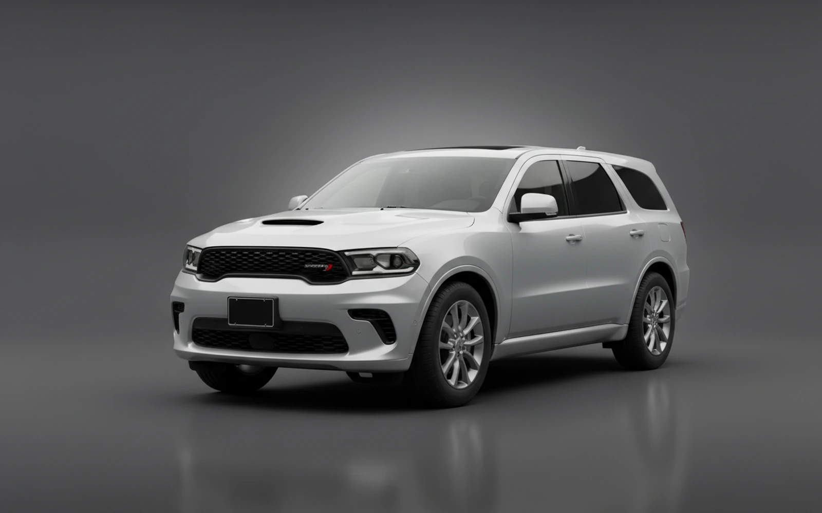 Dodge Durango Silver 2023 for rent in Miami — exterior front view