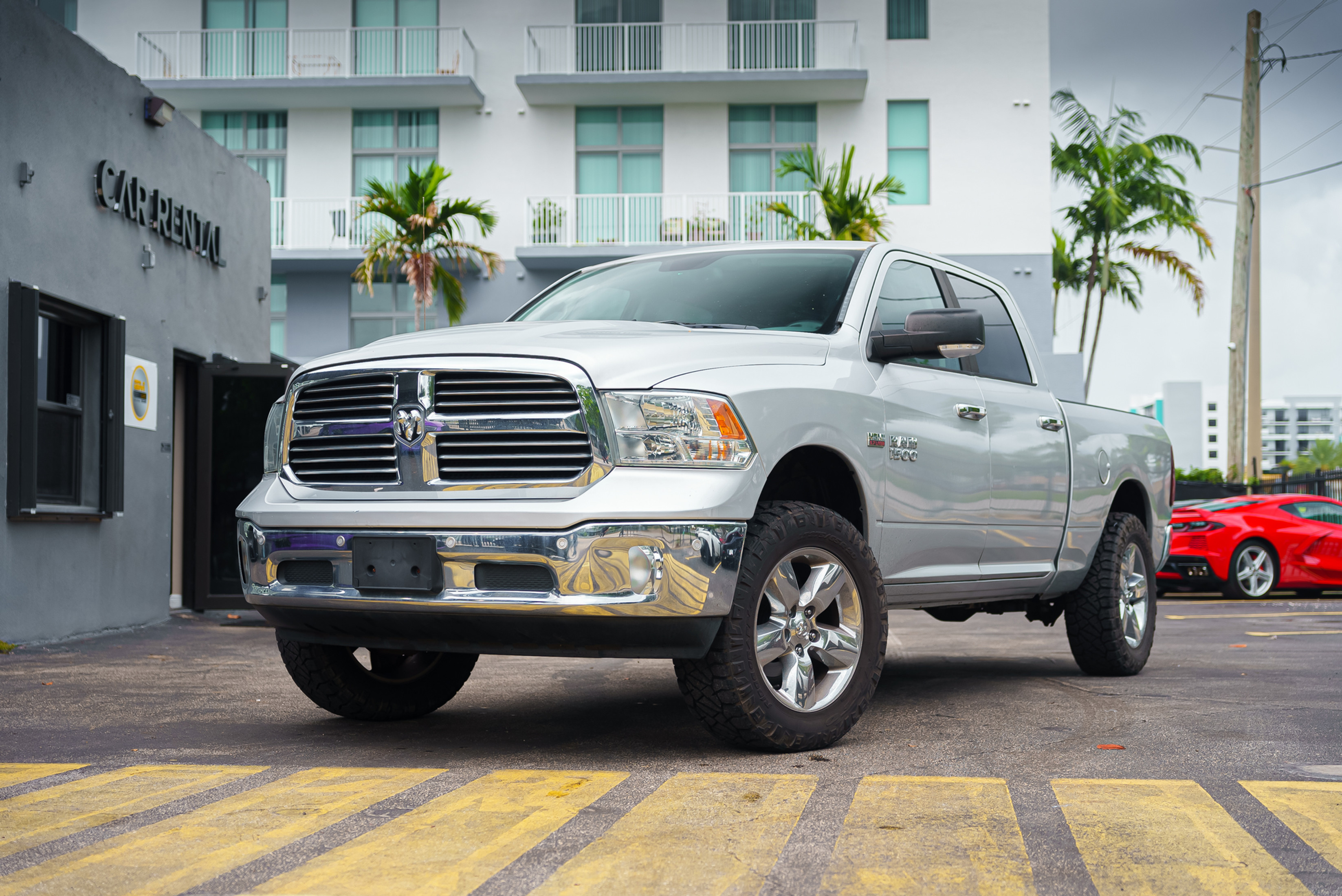 Dodge Ram 1500 Hemi V8 Black for rent in Miami — exterior photo