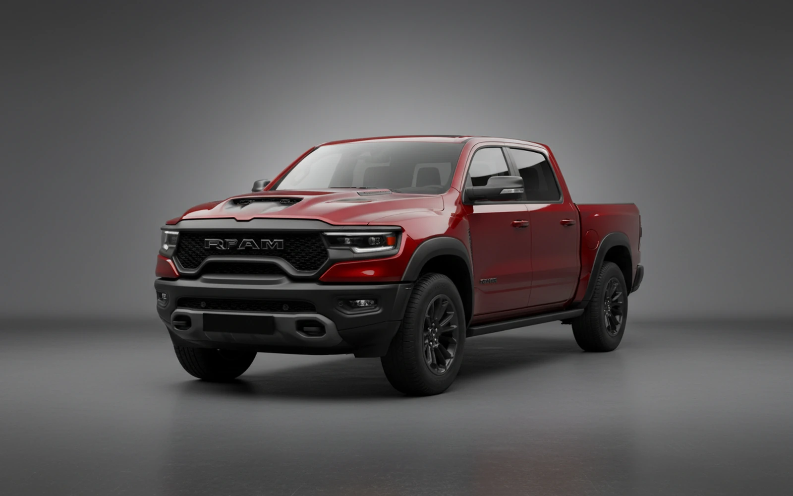 Dodge Ram TRX Red 2021 for rent in Miami — exterior front view
