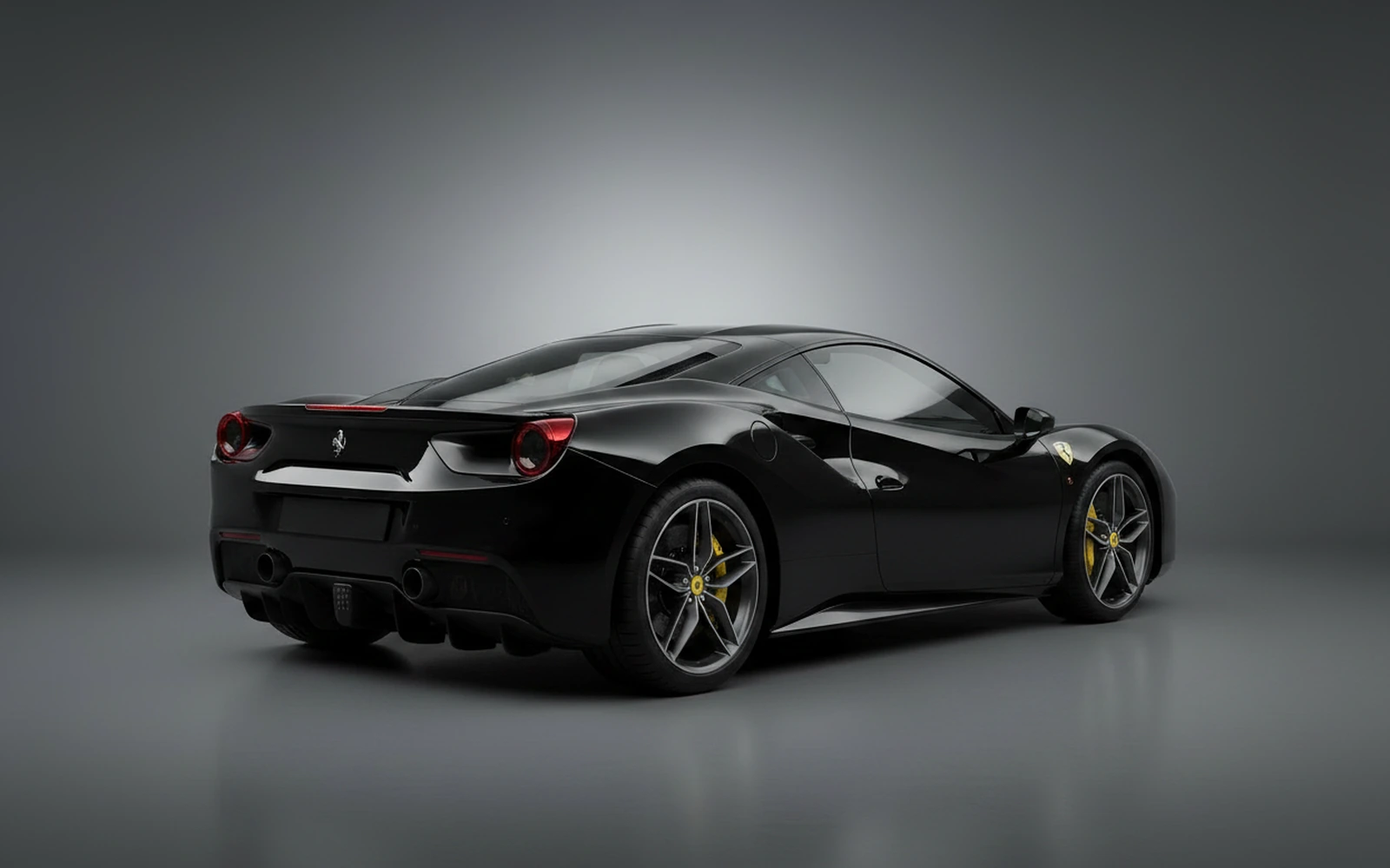 Ferrari 488 GTB Negro 2018 — interior dashboard