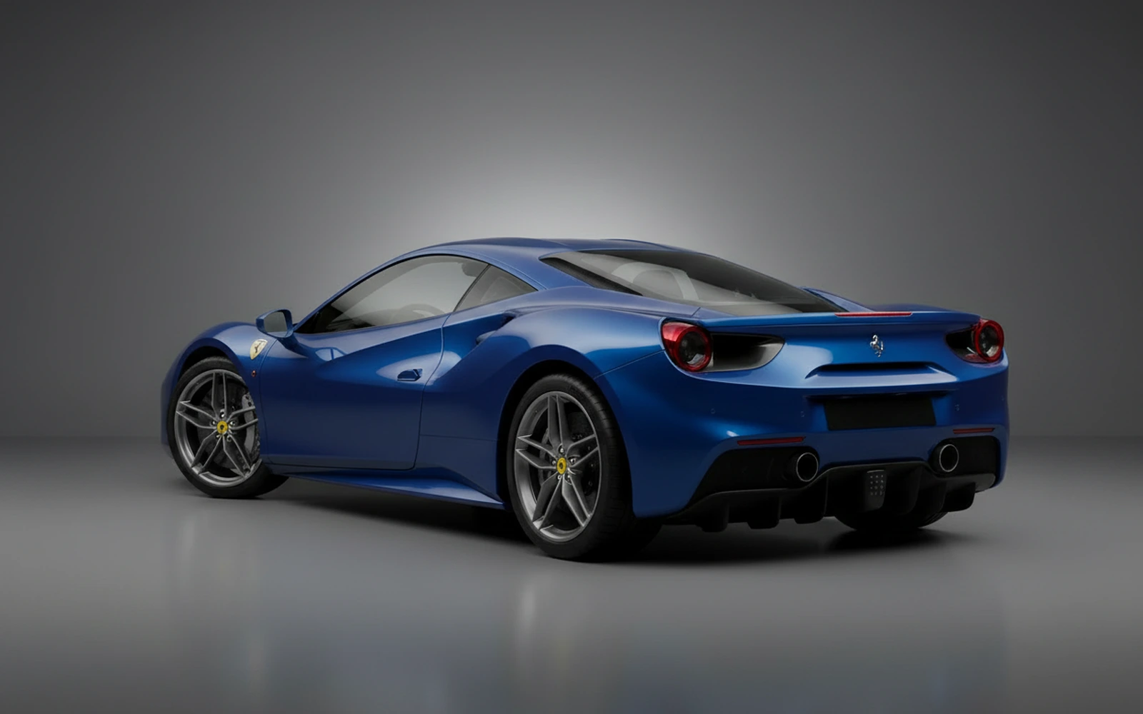 Ferrari 488 GTB Blue 2018 — interior dashboard