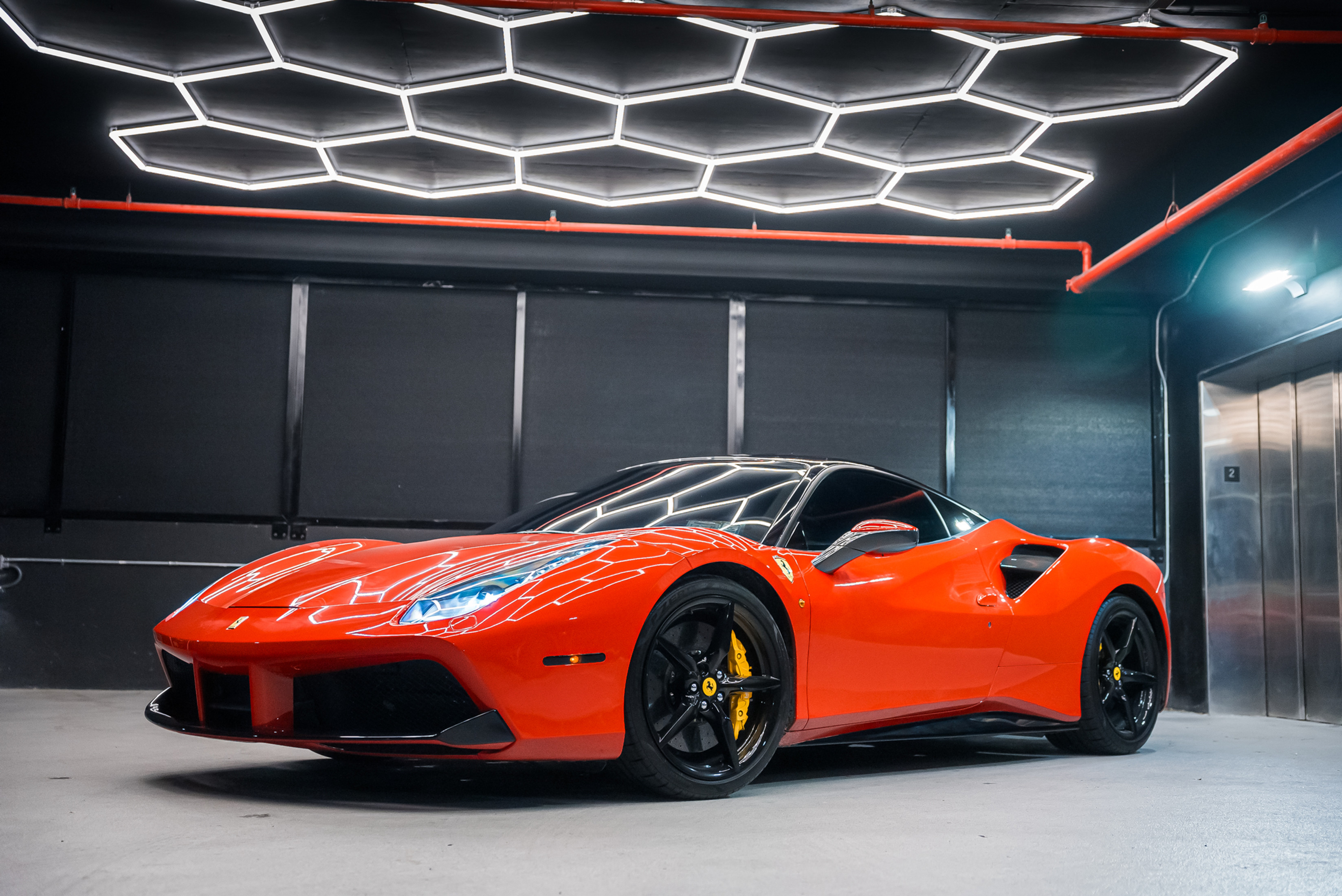 Ferrari 488 Gtb Red 2018 for rent in Miami — exterior photo