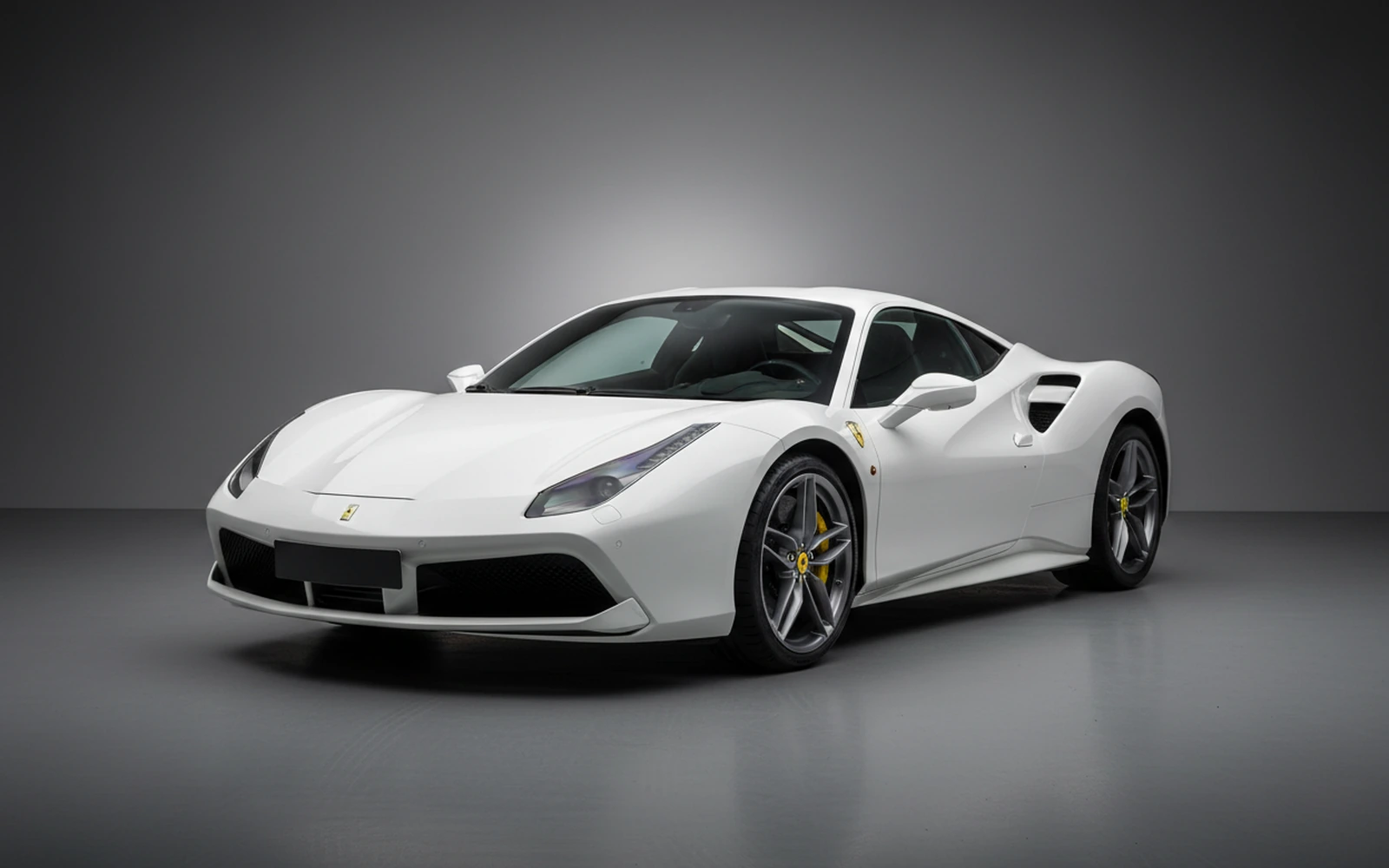 Ferrari 488 GTB White 2018 for rent in Miami — exterior front view
