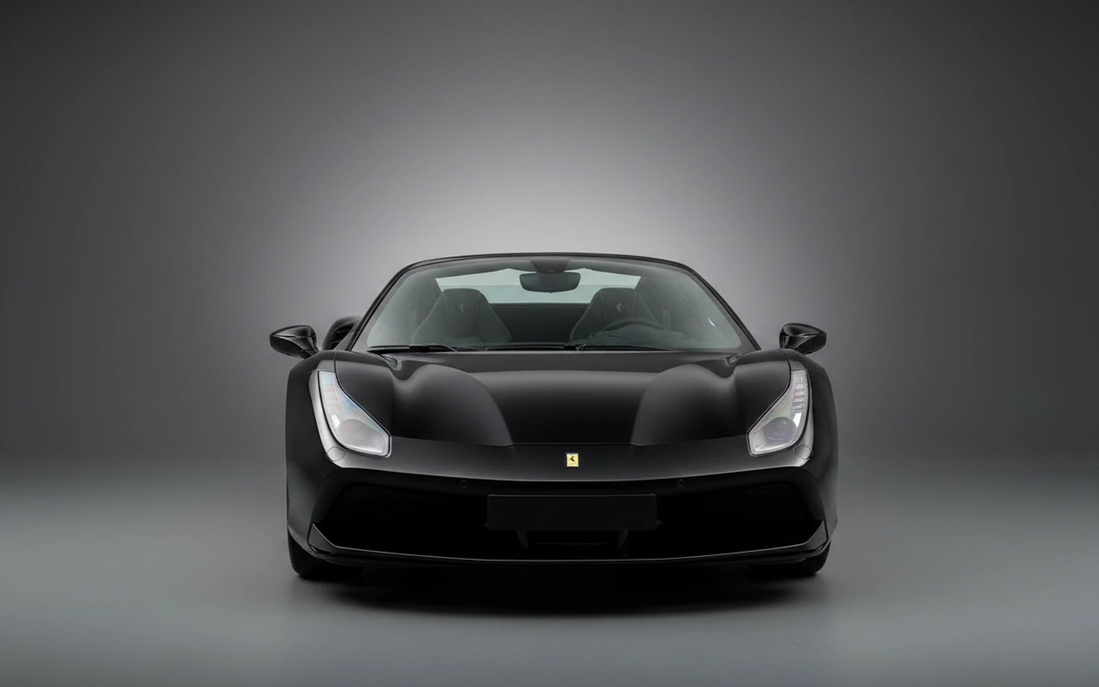 Ferrari 488 Spyder Black 2018 — exterior side view