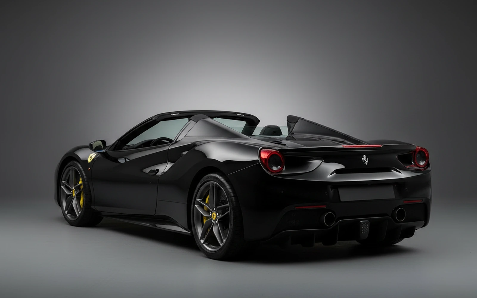 Ferrari 488 Spyder Black 2018 — interior dashboard