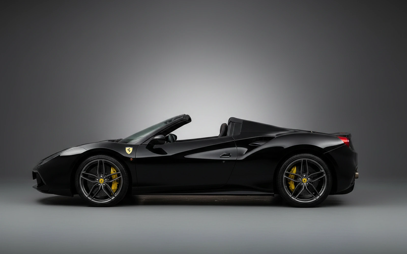 Ferrari 488 Spyder Black 2018 — exterior rear view