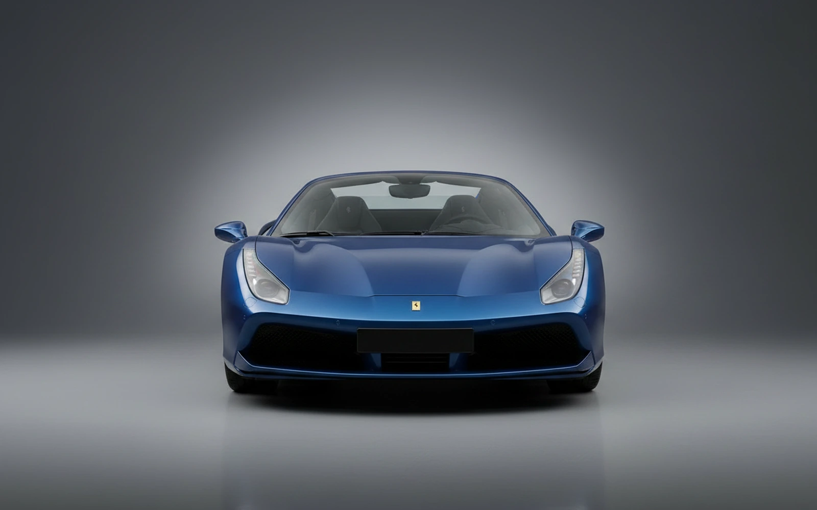Ferrari 488 Spyder Blue 2018 — exterior side view