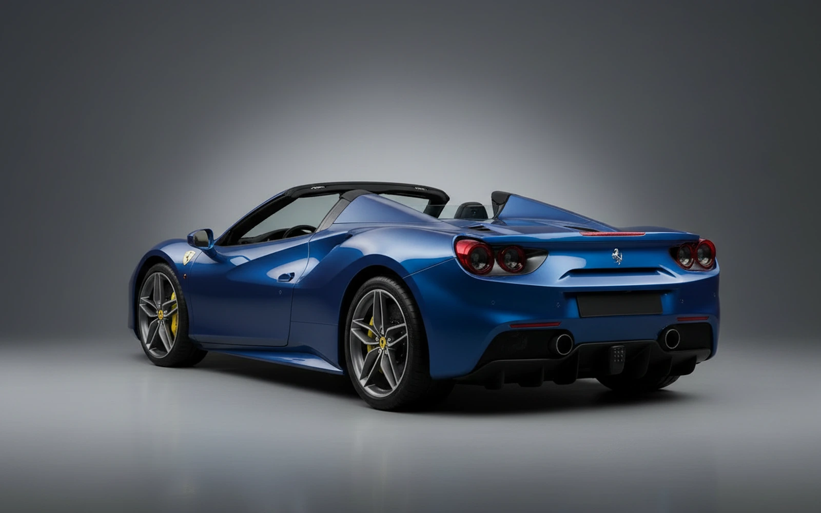 Ferrari 488 Spyder Blue 2018 — interior dashboard