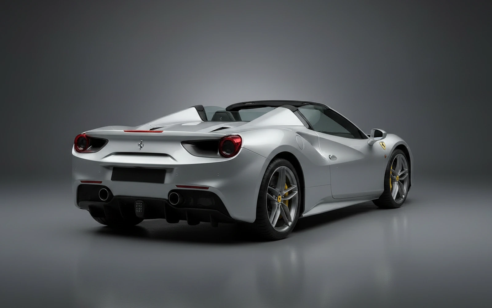 Ferrari 488 Spyder Silver 2018 — interior dashboard