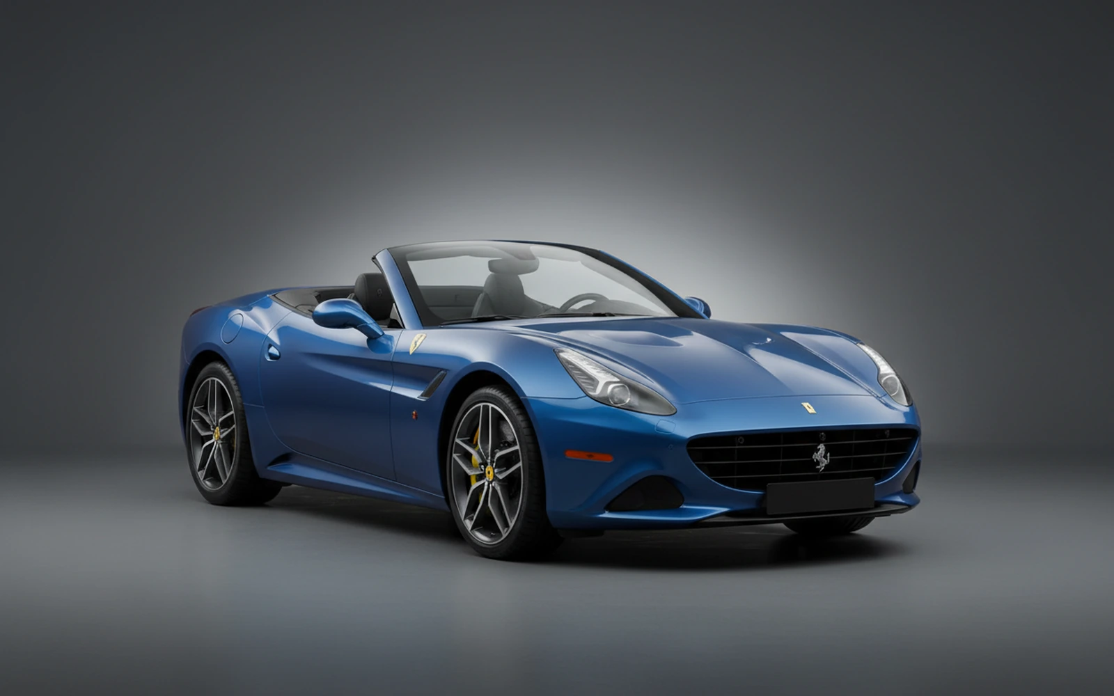 Ferrari California Blue 2022 for rent in Miami — exterior front view