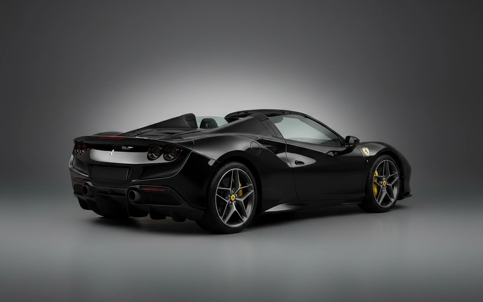 Ferrari F8 Tributo Spider Black 2022 — interior dashboard