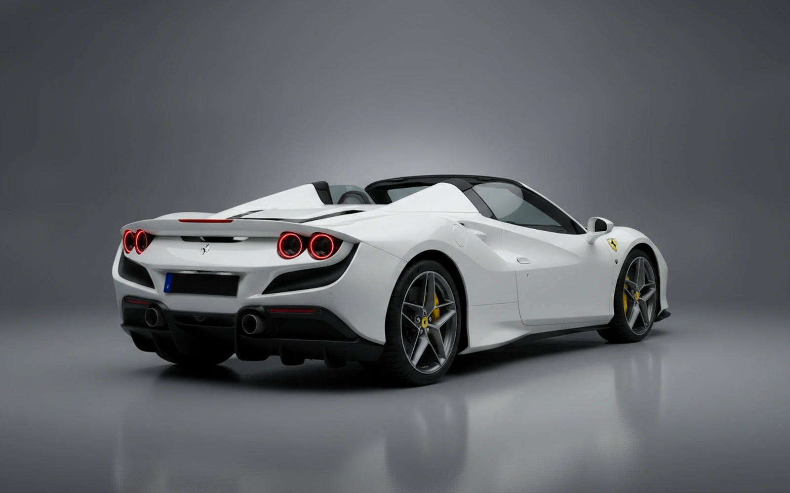 Ferrari F8 Tributo Spider White 2022 — interior dashboard