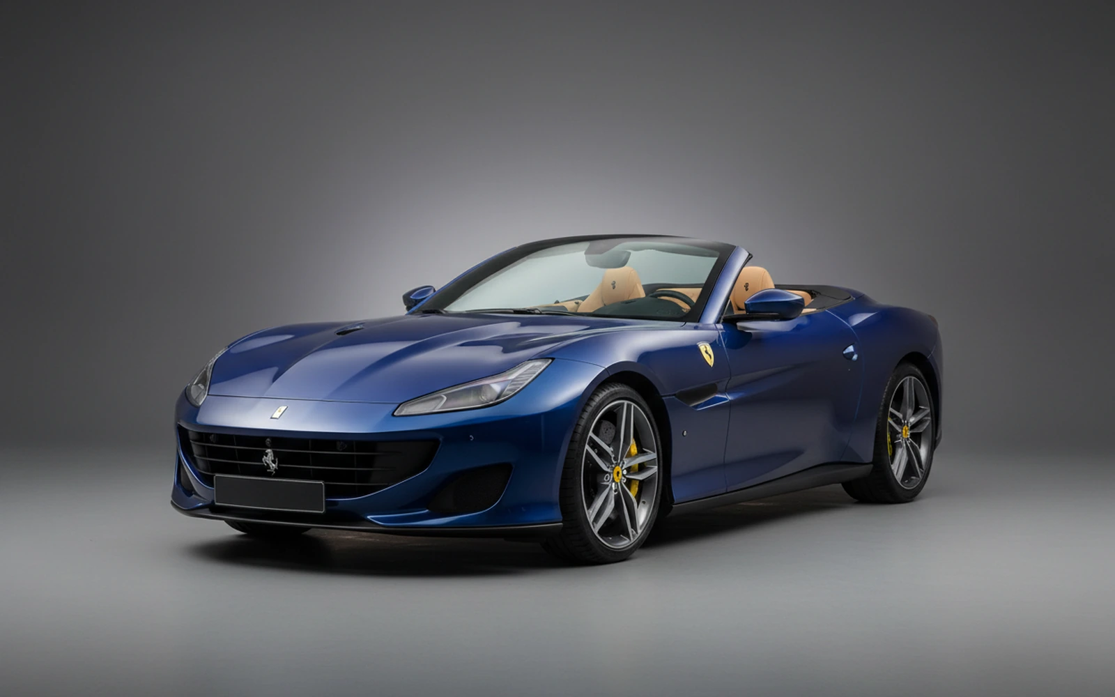 Ferrari Portofino Blue 2020 for rent in Miami — exterior front view