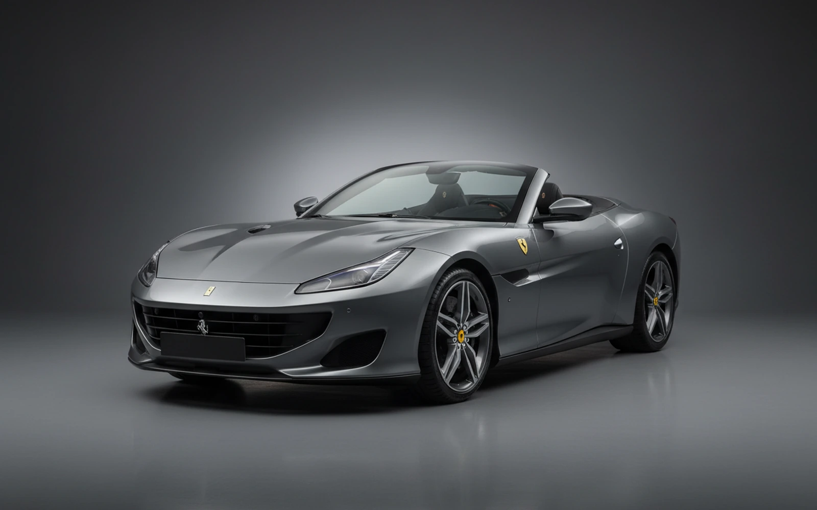 Ferrari Portofino Grey 2020 for rent in Miami — exterior front view