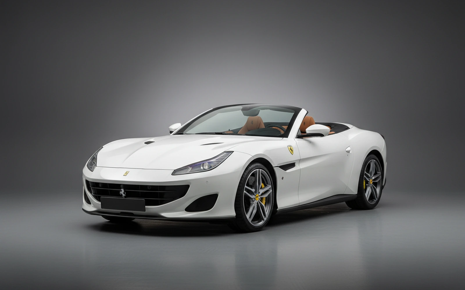 Ferrari Portofino White 2020 for rent in Miami — exterior front view