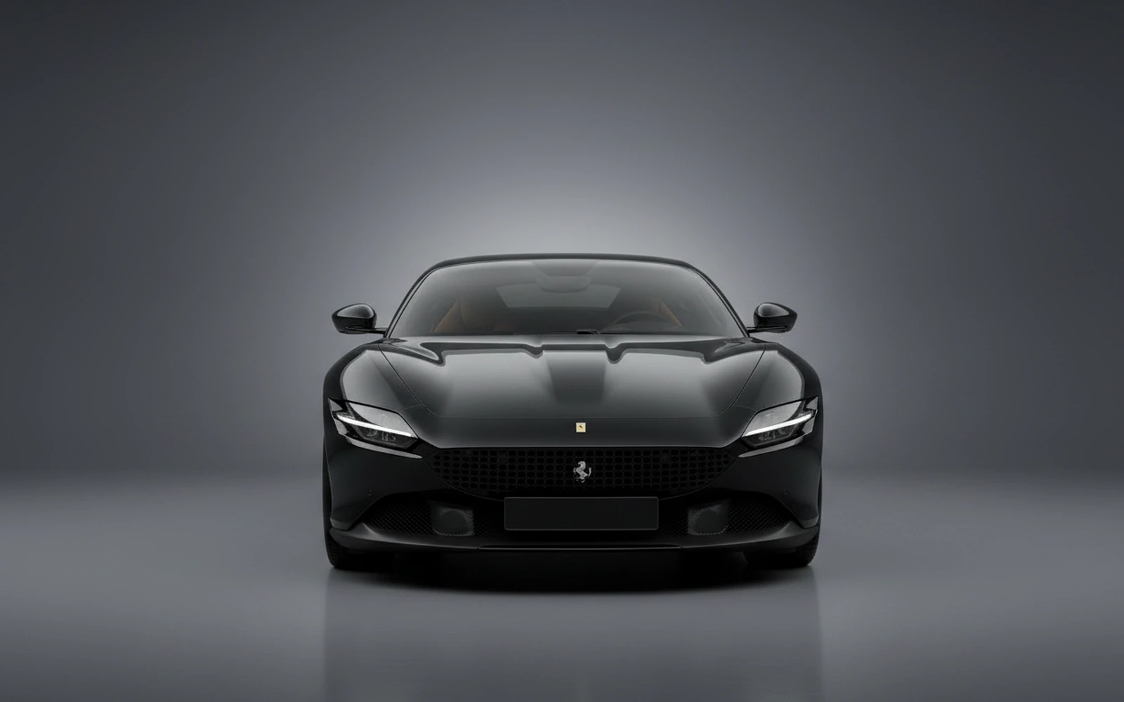 Ferrari Roma Black 2021 — exterior side view