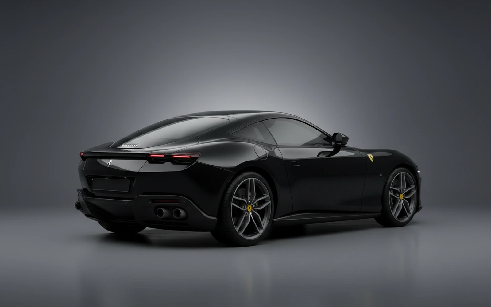 Ferrari Roma Black 2021 — interior dashboard