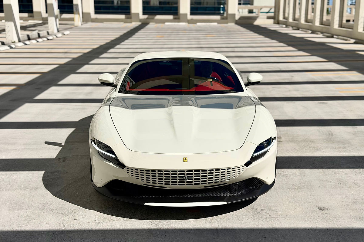 Ferrari Roma White 2021 — exterior rear view