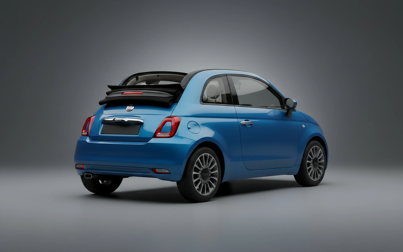 Fiat 500 Cabrio Blue 2023 — interior dashboard