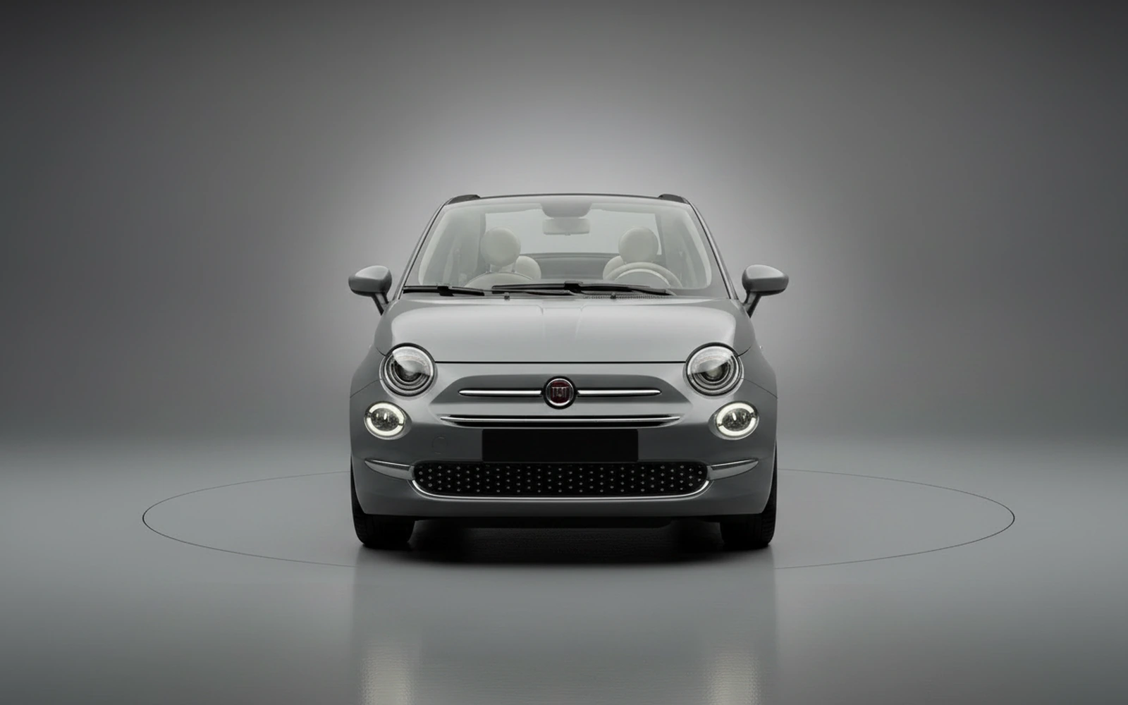 Fiat 500 Cabrio Gris 2023 — exterior side view