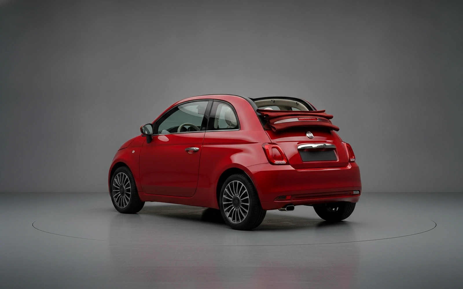 Fiat 500 Cabrio Red 2023 — interior dashboard