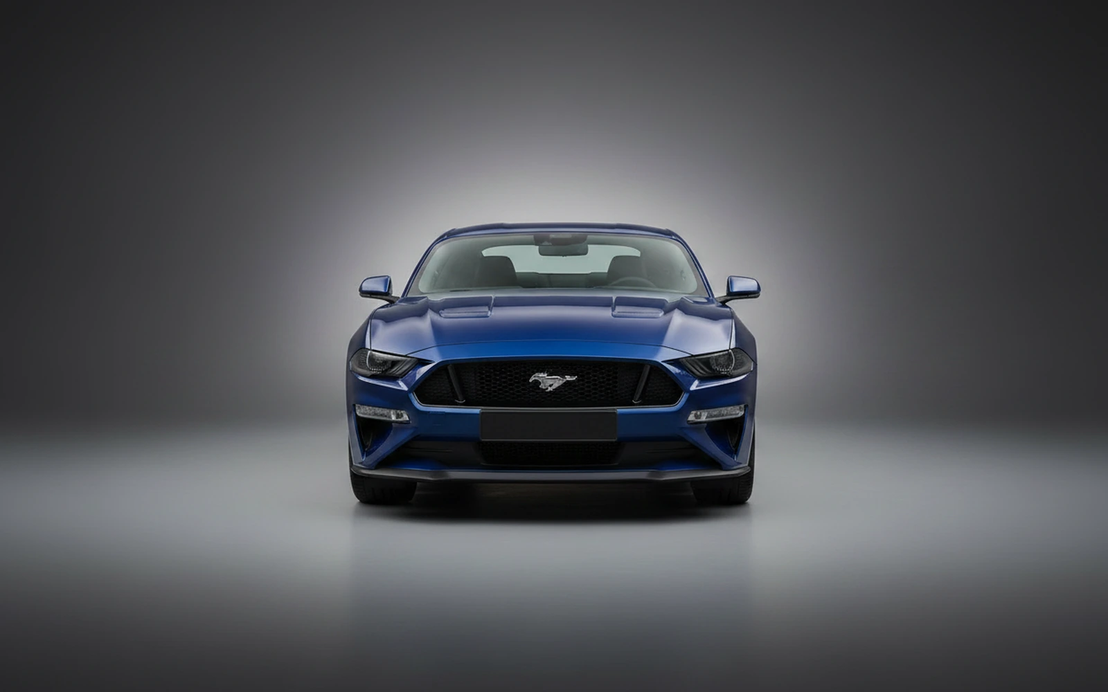 Ford Mustang Blue 2023 — exterior side view
