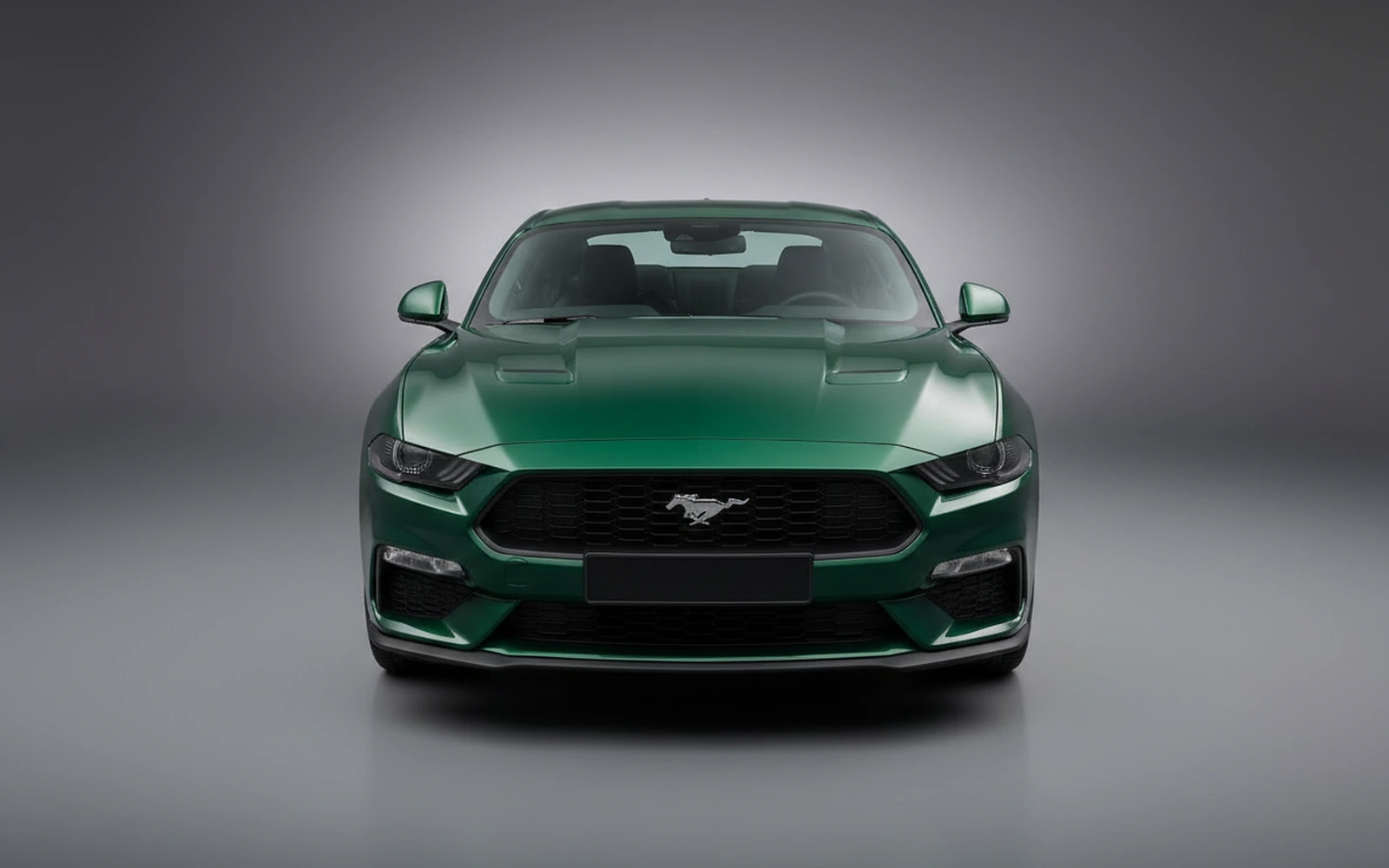 Ford Mustang Black Verde 2026 — exterior side view