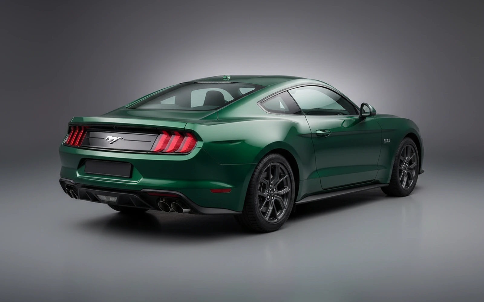 Ford Mustang Black Verde 2026 — interior dashboard