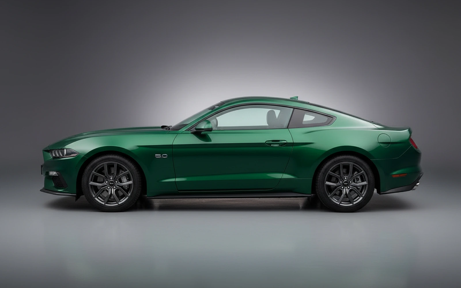 Ford Mustang Black Verde 2026 — exterior rear view